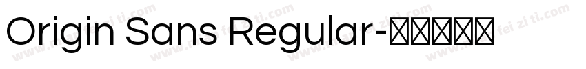 Origin Sans Regular字体转换